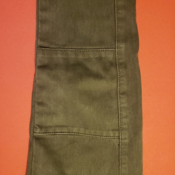 sold! J. Crew Moto Army Green Skinny Jeans 24 - Picture 4 of 5